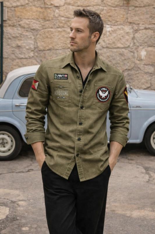 Sobrecamisa de hombre Lasal AIR kaki