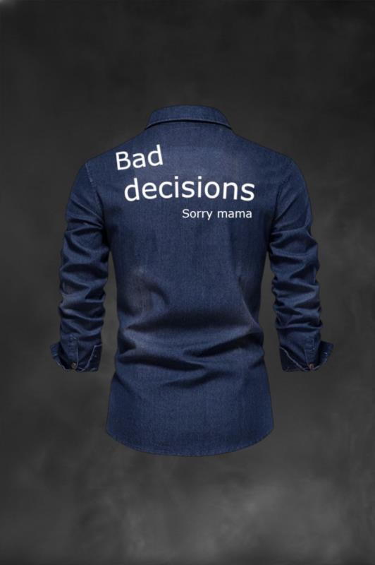 Sobrecamisa de hombre Lasal denim MAMA azul Medio