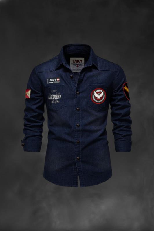 Sobrecamisa de hombre Lasal denim AIR azul oscuro