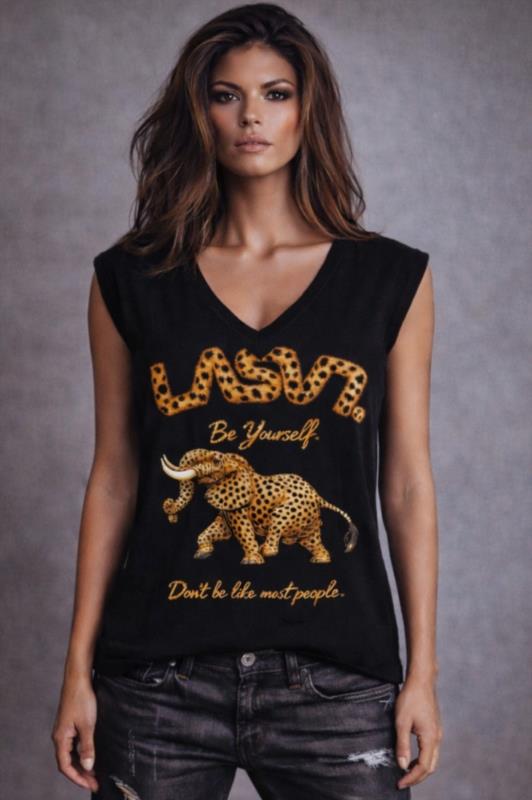 Camiseta de mujer LaSaL ELEFANT Black
